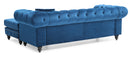 Nola 98in Sofa, Navy Blue