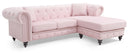 Nola 98in Sofa, Pink