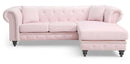 Nola 98in Sofa, Pink