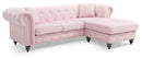 Nola 98in Sofa, Pink