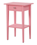 Dalton 1-Drawer Nightstand, Pink