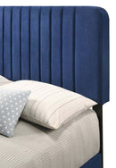Lodi Full Box Spring Bed, Navy Blue