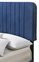 Lodi Twin Box Spring Bed, Navy Blue