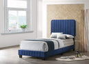Lodi Twin Box Spring Bed, Navy Blue