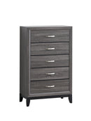 Glasgow 5-Drawers Chest, Gray