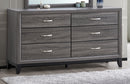 Glasgow 6-Drawers Dresser, Gray