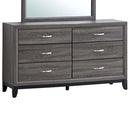 Glasgow 6-Drawers Dresser, Gray