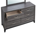 Glasgow 6-Drawers Dresser, Gray