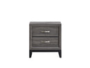 Glasgow 2-Drawers Nightstand, Gray