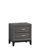 Glasgow 2-Drawers Nightstand, Gray