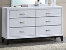 Glasgow 6-Drawers Dresser, White