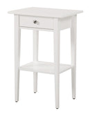 Dalton 1-Drawer Nightstand, White