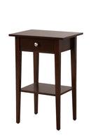 Dalton 1-Drawer Nightstand, Cappuccino