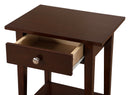 Dalton 1-Drawer Nightstand, Cappuccino