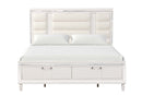 Genoa King Storage Bed, Silver Champagne