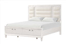 Genoa Queen Storage Bed, Silver Champagne