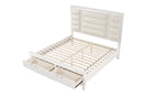 Genoa Queen Storage Bed, Silver Champagne