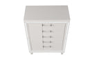 Genoa 5-Drawers Chest, Silver Champagne