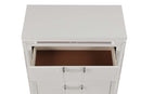 Genoa 5-Drawers Chest, Silver Champagne