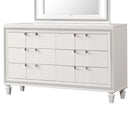 Genoa 6-Drawers Dresser, Silver Champagne