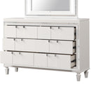 Genoa 6-Drawers Dresser, Silver Champagne