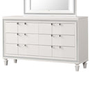 Genoa 6-Drawers Dresser, Silver Champagne