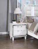 Genoa 2-Drawers Nightstand, Silver Champagne