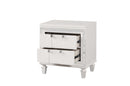 Genoa 2-Drawers Nightstand, Silver Champagne