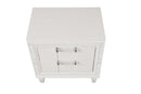 Genoa 2-Drawers Nightstand, Silver Champagne