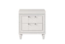 Genoa 2-Drawers Nightstand, Silver Champagne
