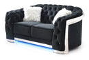 Sapphire 71in Loveseat, Black