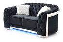 Sapphire 71in Loveseat, Black