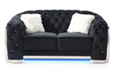 Sapphire 71in Loveseat, Black