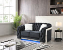 Sapphire 71in Loveseat, Black