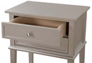 Newton 2-Drawers Nightstand, Silver Champagne