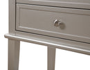 Newton 2-Drawers Nightstand, Silver Champagne
