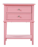Newton 2-Drawers Nightstand, Pink