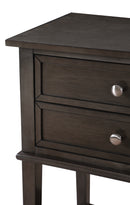 Newton 2-Drawers Nightstand, Gray