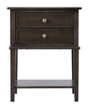 Newton 2-Drawers Nightstand, Gray
