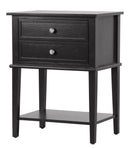 Newton 2-Drawers Nightstand, Black