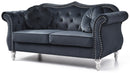 Hollywood 68in Loveseat, Black