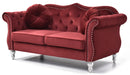 Hollywood 68in Loveseat, Burgundy