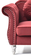 Hollywood 68in Loveseat, Burgundy