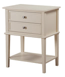 Newton 2-Drawers Nightstand, Beige