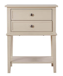 Newton 2-Drawers Nightstand, Beige