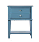Newton 2-Drawers Nightstand, Teal
