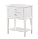 Newton 2-Drawers Nightstand, White
