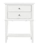 Newton 2-Drawers Nightstand, White