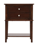 Newton 2-Drawers Nightstand, Cappuccino