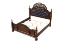 Lyon King Box Spring Bed, Cherry